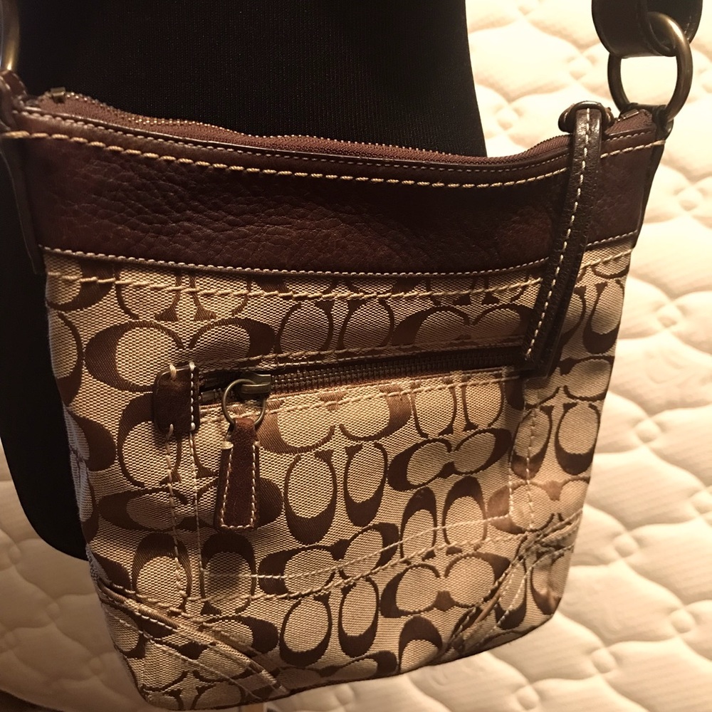 Coach bag - can be worn over the shoulder or as cross body.